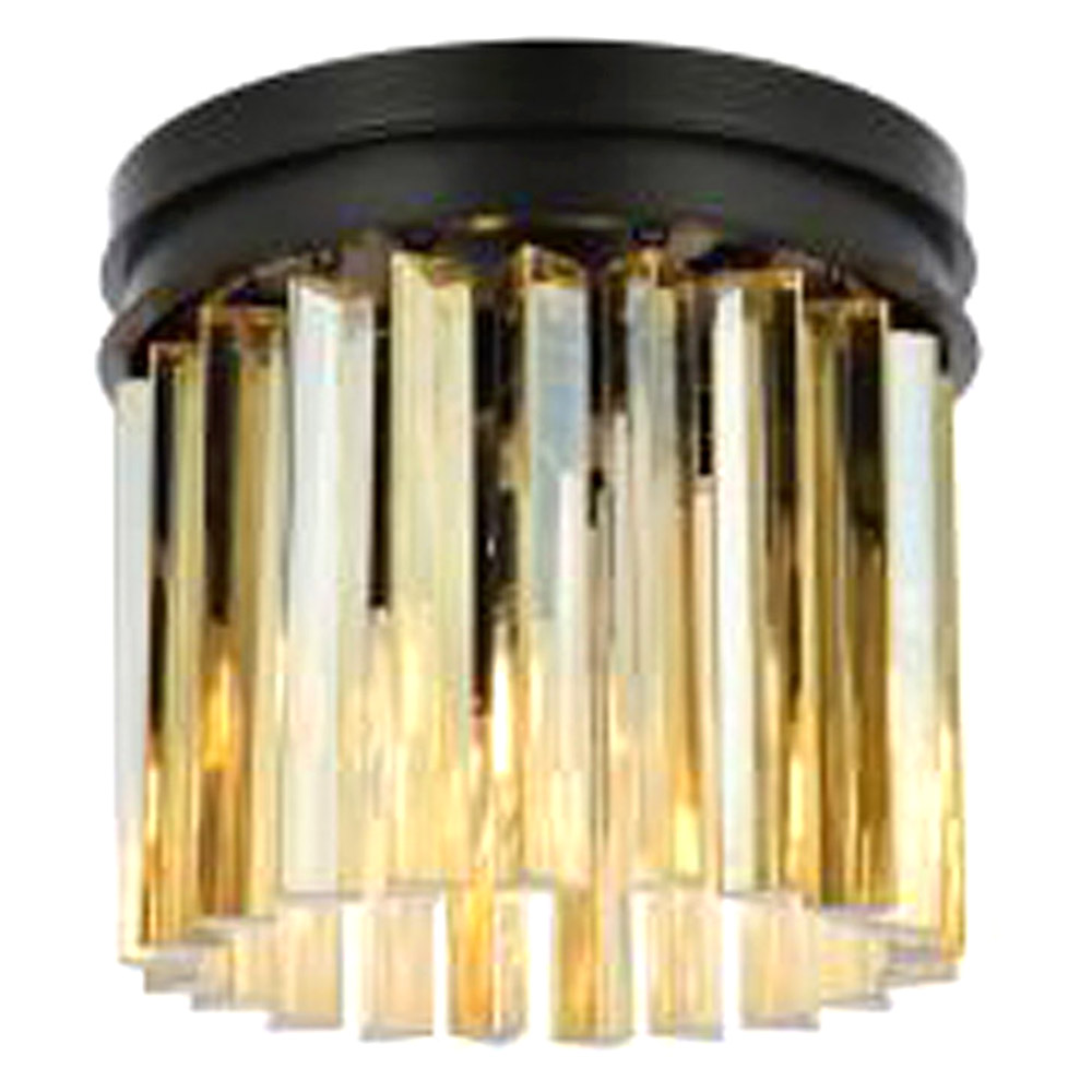 Elegant - Crystal Prism 6 Light Flush Mount