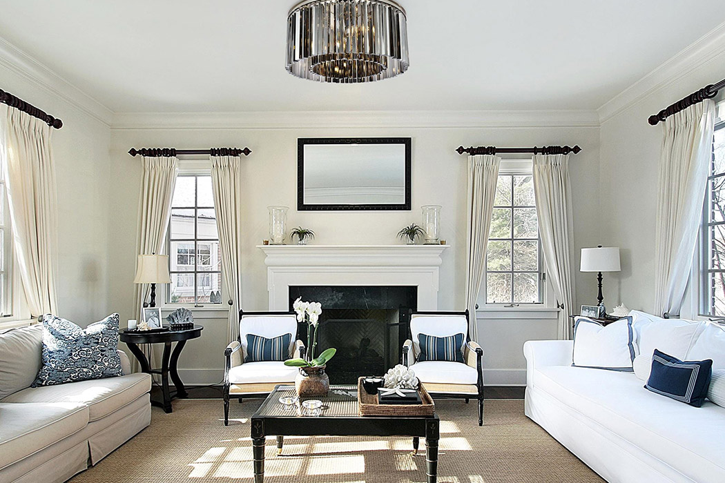 Elegant Crystal Prism 6 Light Flush Mount - Polished Nickel/Silver, L 31.5" (1208F31PN-SS-RC)
