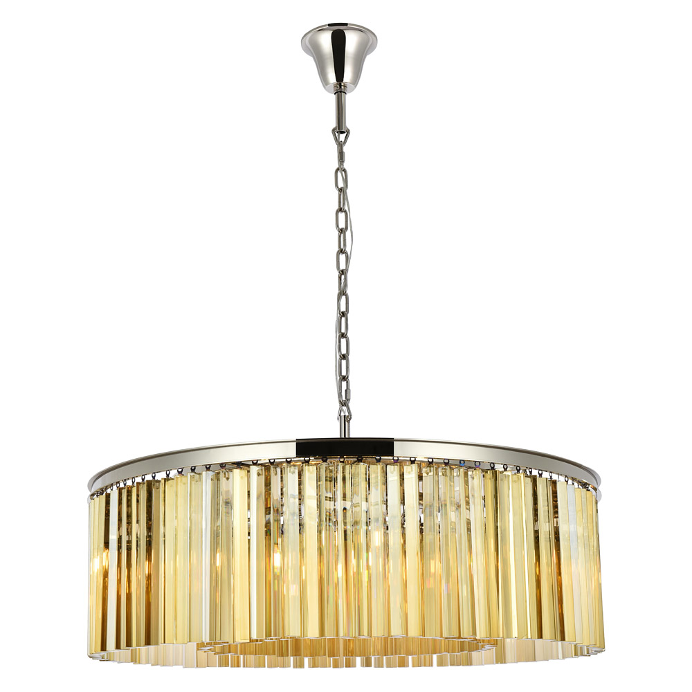 Elegant - Crystal Prism 6 Light Round Chandelier