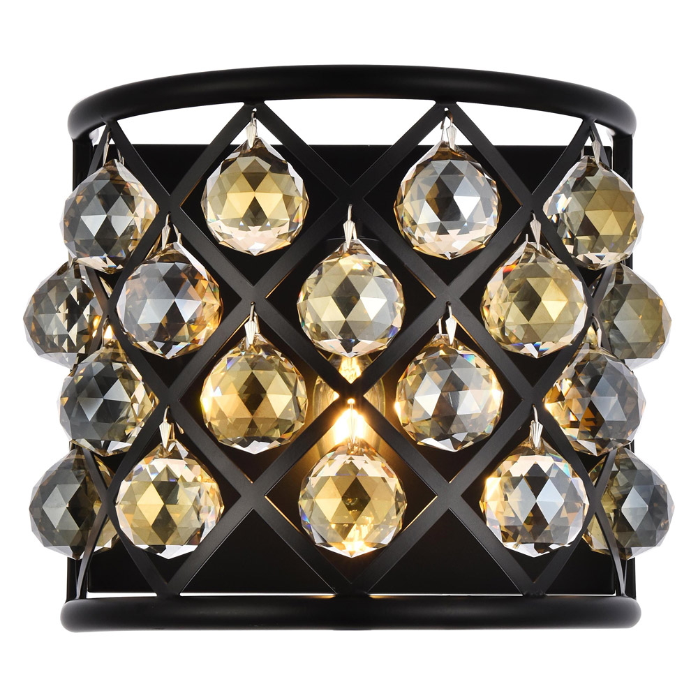 Elegant - Crystal Grid 1 Light Crystal Wall Sconce