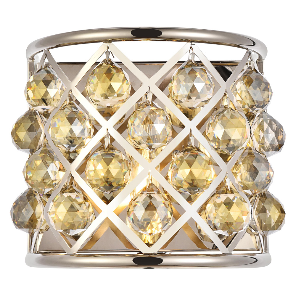 Elegant - Crystal Grid 1 Light Crystal Wall Sconce