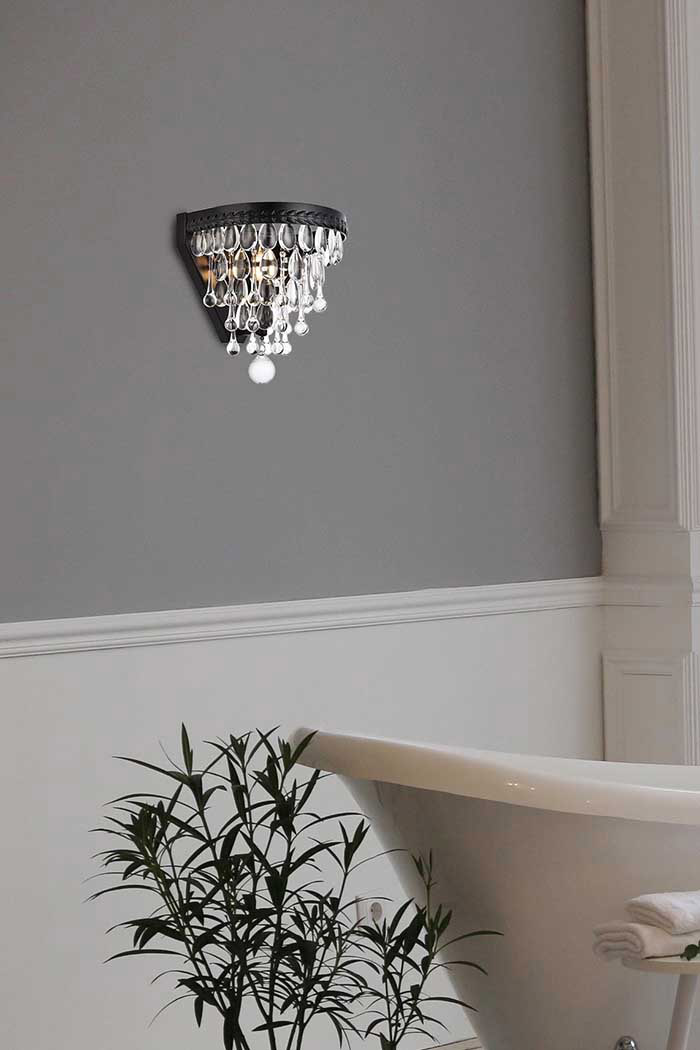 Elegant Wall Sconce - Black (1219W9BK-RC)
