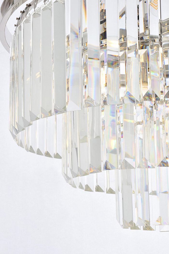 Elegant Urban Classic Chandelier - Polished Nickel, L 26" (1231D26PN-RC)