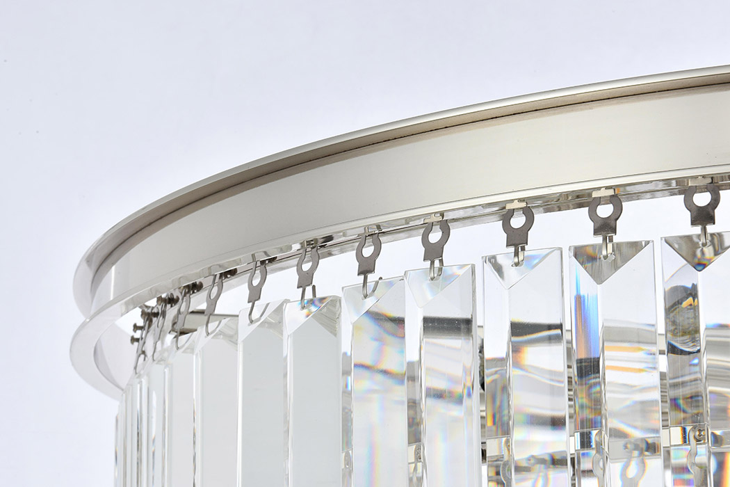 Elegant Urban Classic Chandelier - Polished Nickel, L 32" (1231D32PN-RC)
