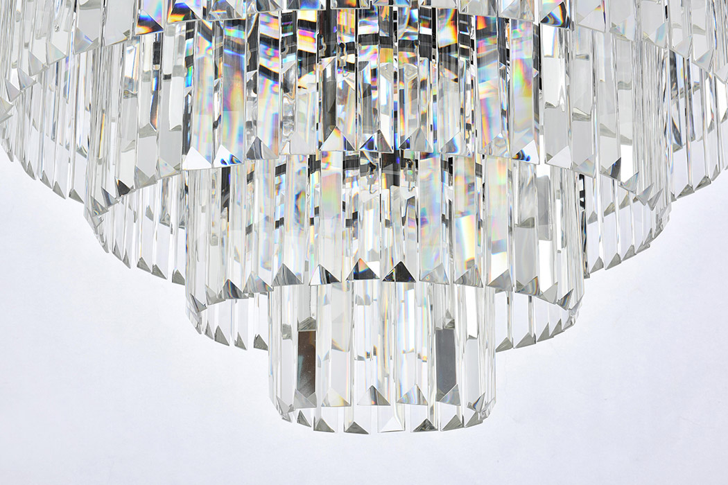 Elegant Urban Classic Chandelier - Matte Black, L 44" (1231D44MB-RC)
