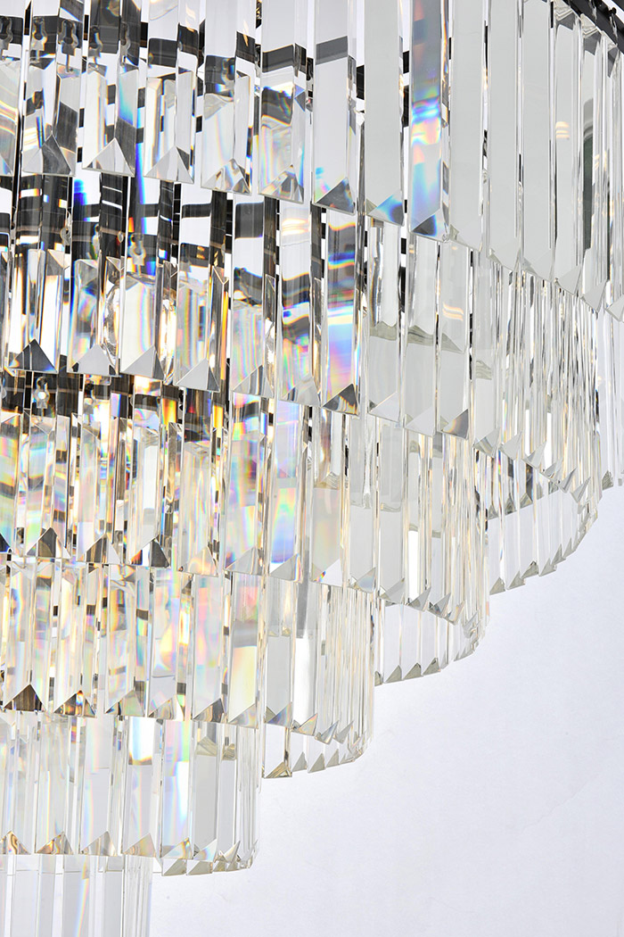 Elegant Urban Classic Chandelier - Matte Black, L 44" (1231D44MB-RC)