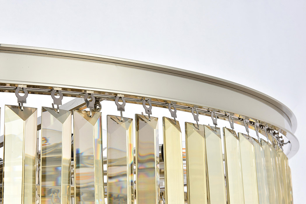 Elegant Urban Classic Chandelier - Polished Nickel/Gold, L 44" (1231D44PN-GT-RC)