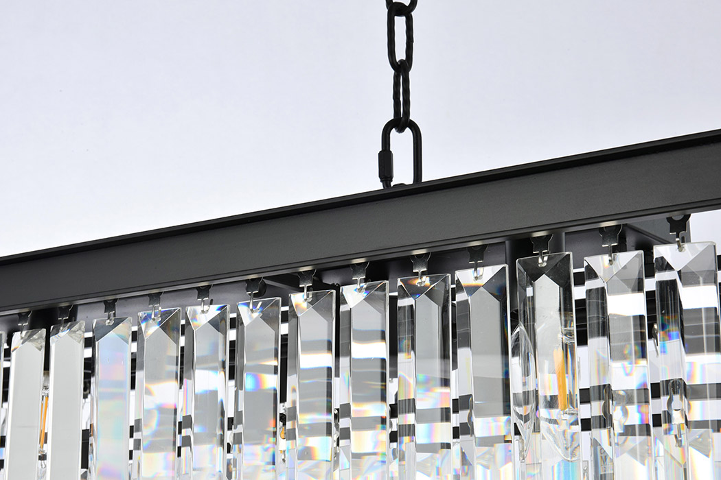 Elegant Urban Classic Chandelier - Matte Black, L 40" (1232D40MB-RC)