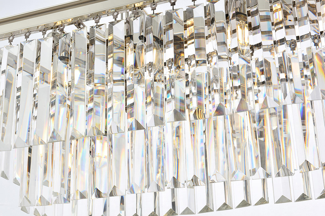 Elegant Urban Classic Chandelier - Polished Nickel, L 40" (1232D40PN-RC)