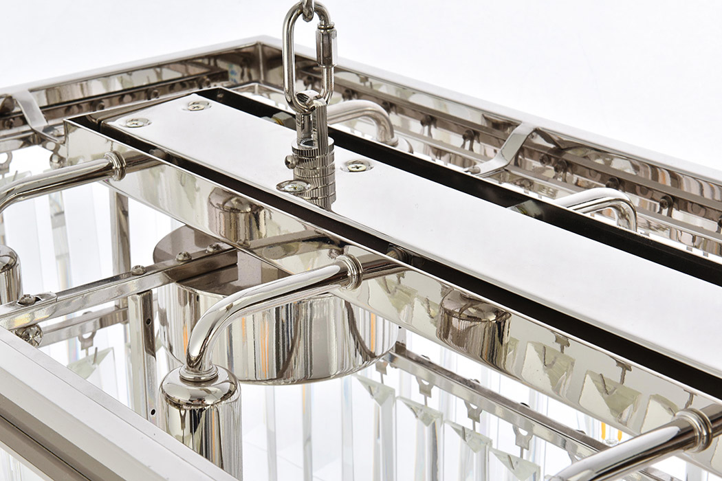 Elegant Urban Classic Chandelier - Polished Nickel, L 40" (1232D40PN-RC)