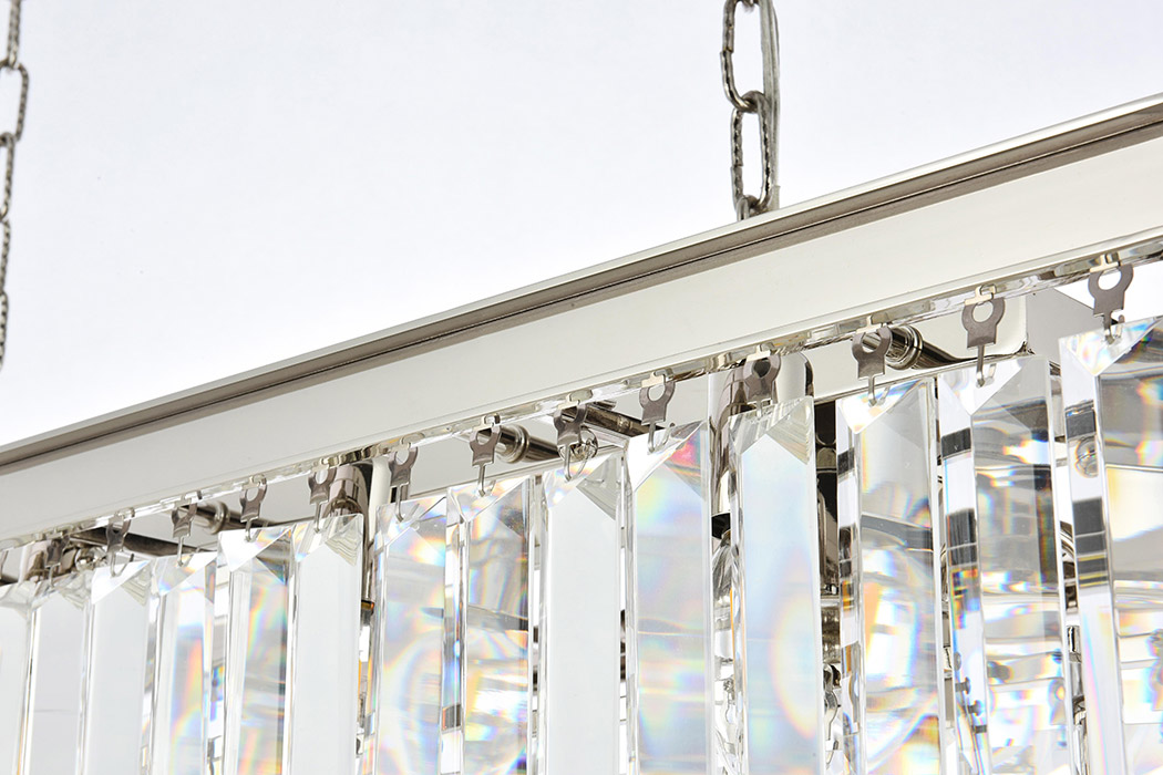 Elegant Urban Classic Chandelier - Polished Nickel, L 40" (1232D40PN-RC)