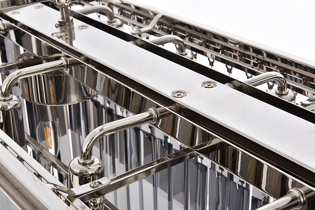 Elegant Urban Classic Chandelier - Polished Nickel/Silver, L 40" (1232D40PN-SS-RC)