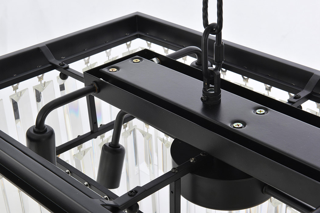 Elegant Urban Classic Chandelier - Matte Black, L 50" (1232D50MB-RC)