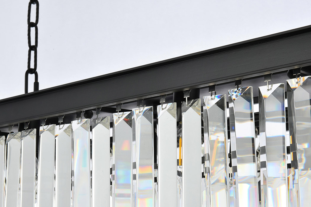 Elegant Urban Classic Chandelier - Matte Black, L 50" (1232D50MB-RC)