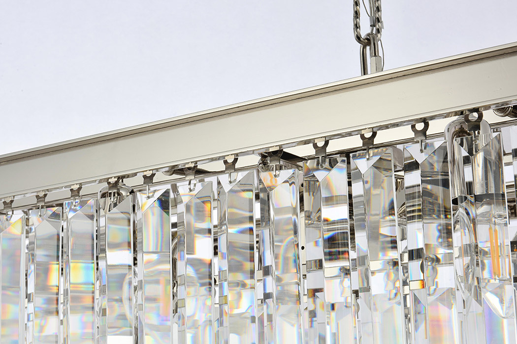 Elegant Urban Classic Chandelier - Polished Nickel, L 50" (1232D50PN-RC)