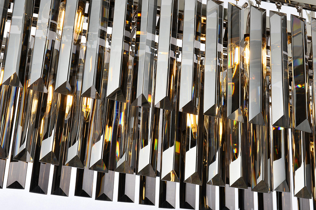 Elegant Urban Classic Chandelier - Polished Nickel/Silver, L 50" (1232D50PN-SS-RC)