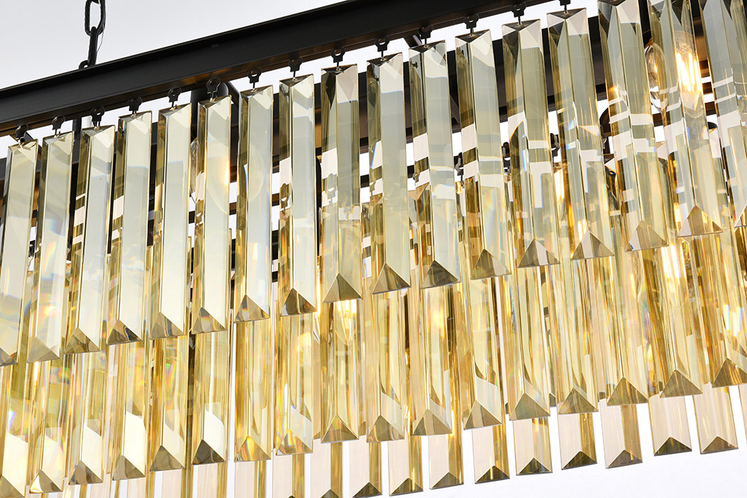 Elegant Urban Classic Chandelier - Matte Black/Gold, L 60" (1232D60MB-GT-RC)