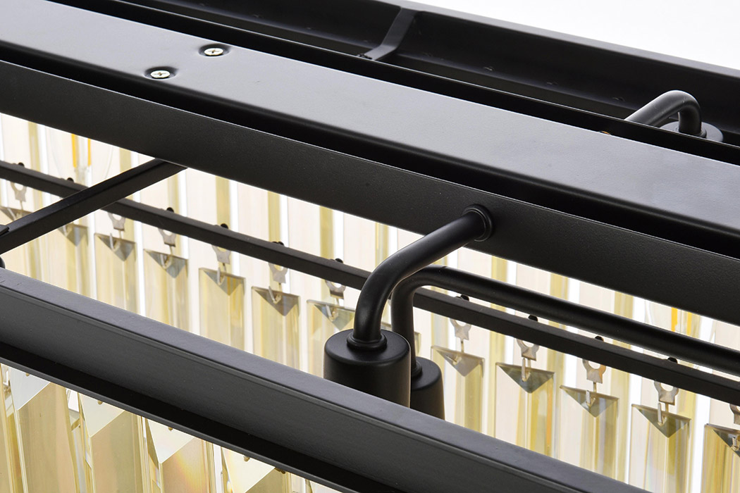 Elegant Urban Classic Chandelier - Matte Black/Gold, L 60" (1232D60MB-GT-RC)