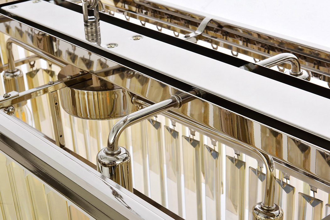 Elegant Urban Classic Chandelier - Polished Nickel/Gold, L 60" (1232D60PN-GT-RC)