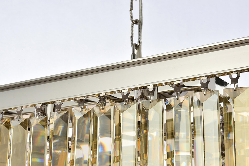 Elegant Urban Classic Chandelier - Polished Nickel/Gold, L 60" (1232D60PN-GT-RC)