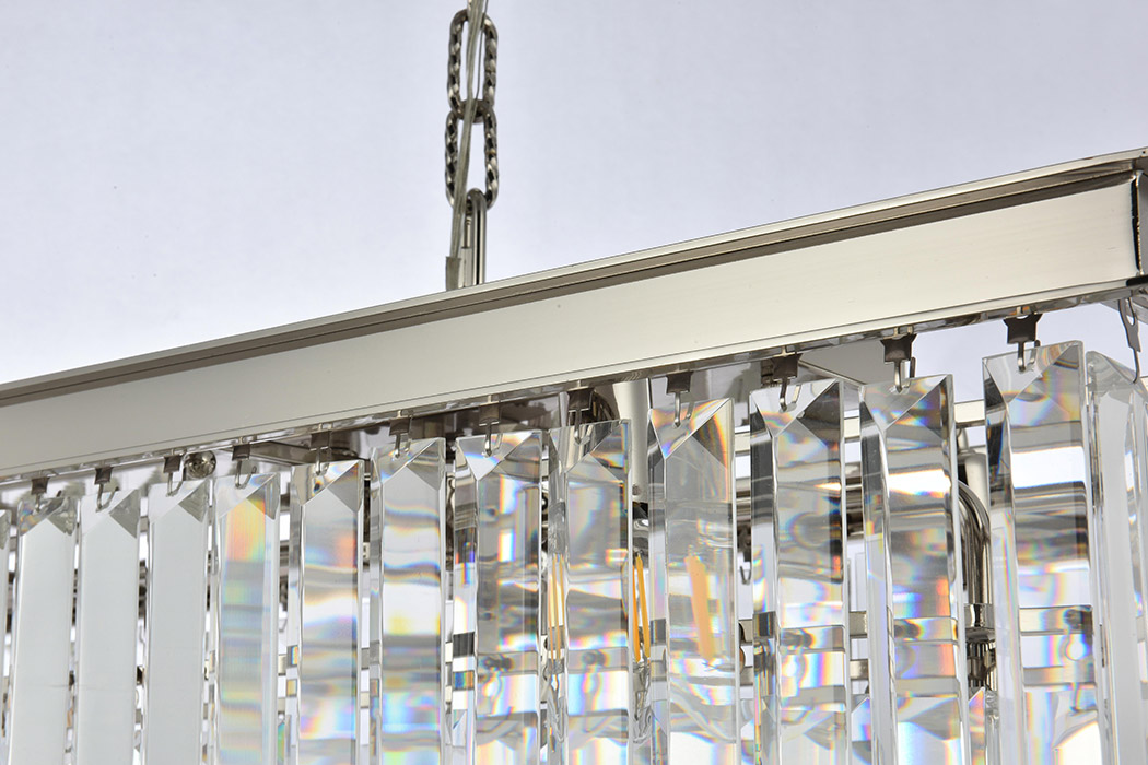 Elegant Urban Classic Chandelier - Polished Nickel, L 60" (1232D60PN-RC)