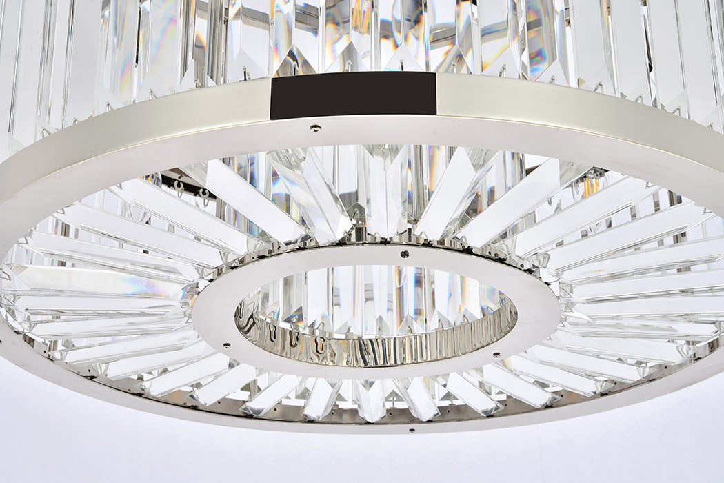 Elegant Urban Classic Chandelier - Polished Nickel, L 28" (1233D28PN-RC)