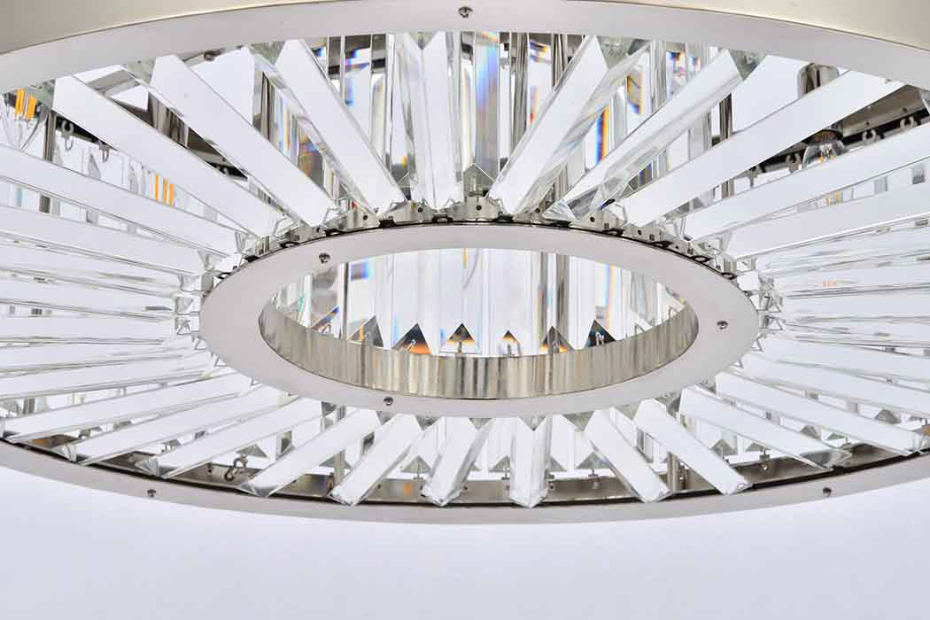 Elegant Urban Classic Chandelier - Polished Nickel, L 35.5" (1233D35PN-RC)