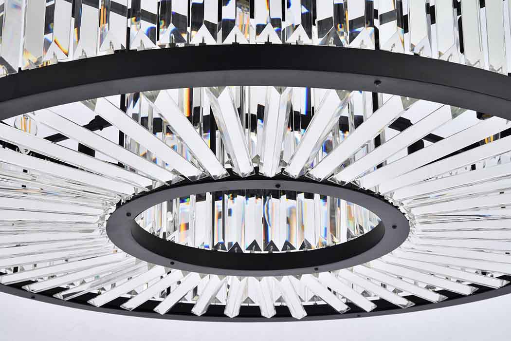 Elegant Urban Classic Chandelier - Matte Black, L 43.5" (1233G43MB-RC)