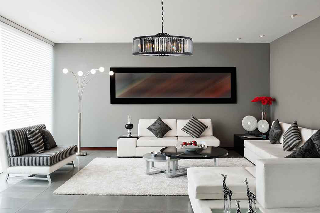 Elegant Urban Classic Chandelier - Matte Black/Silver, L 43.5" (1233G43MB-SS-RC)