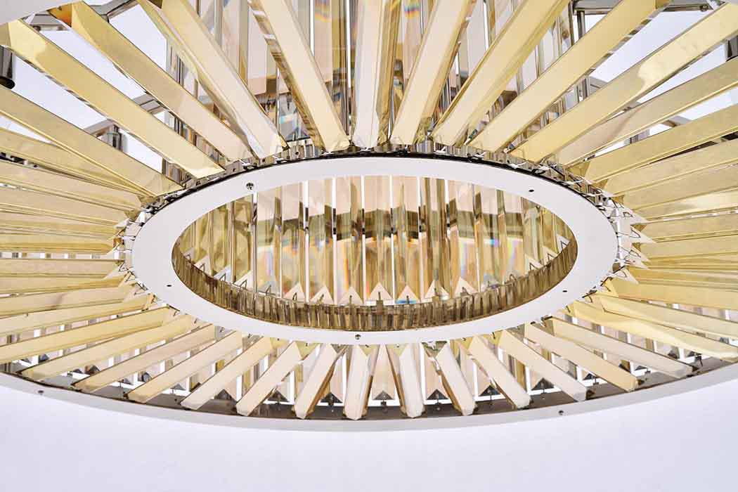 Elegant Urban Classic Chandelier - Polished Nickel/Gold, L 43.5" (1233G43PN-GT-RC)