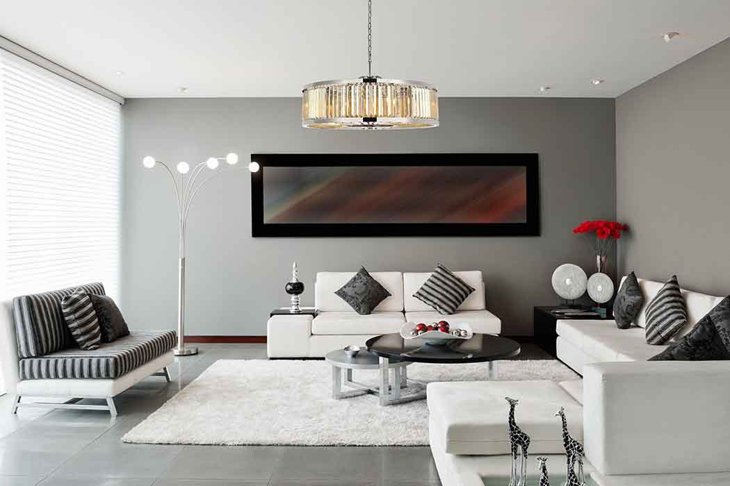 Elegant Urban Classic Chandelier - Polished Nickel/Gold, L 43.5" (1233G43PN-GT-RC)