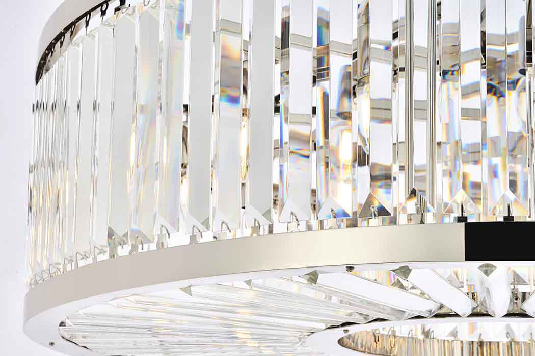 Elegant Urban Classic Chandelier - Polished Nickel, L 43.5" (1233G43PN-RC)
