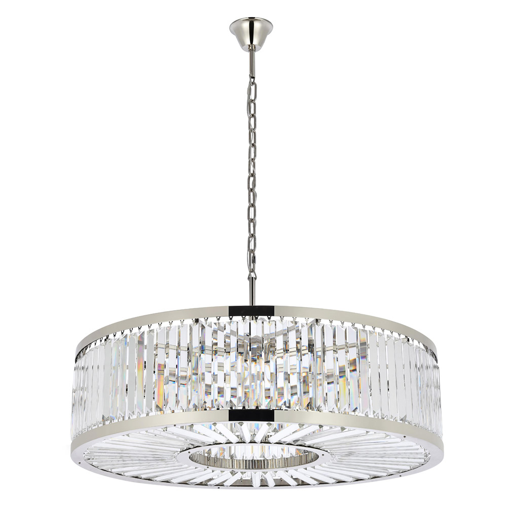 Elegant Urban Classic Chandelier - Polished Nickel, L 43.5" (1233G43PN-RC)