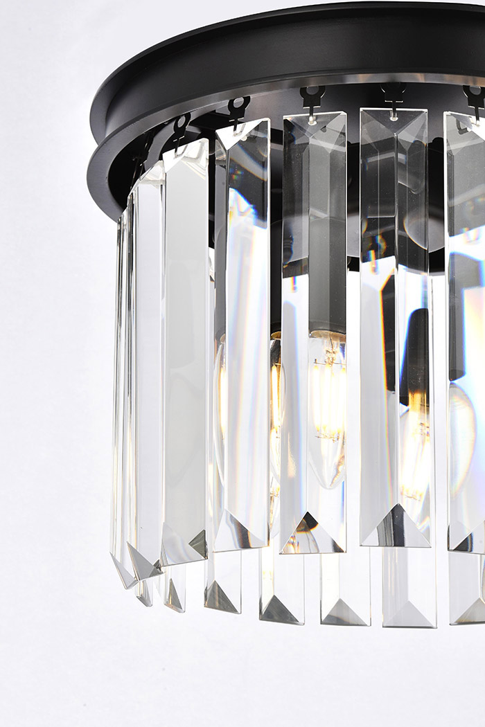Elegant Urban Classic Pendant - Matte Black, L 12" (1238D12MB-RC)