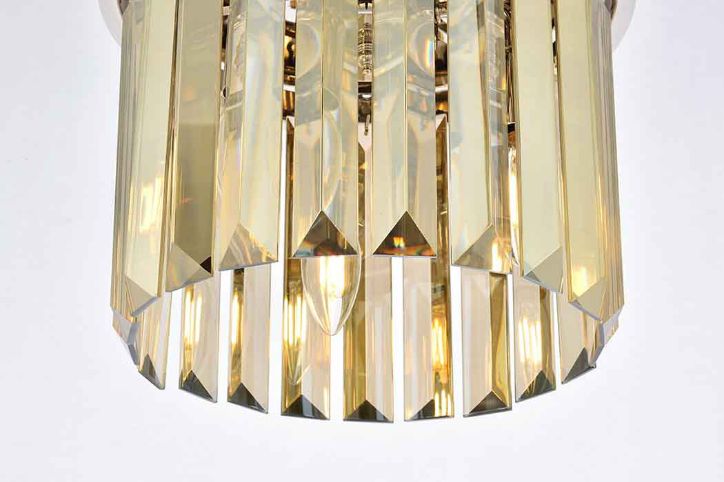 Elegant Urban Classic Pendant - Polished Nickel/Gold, L 12" (1238D12PN-GT-RC)