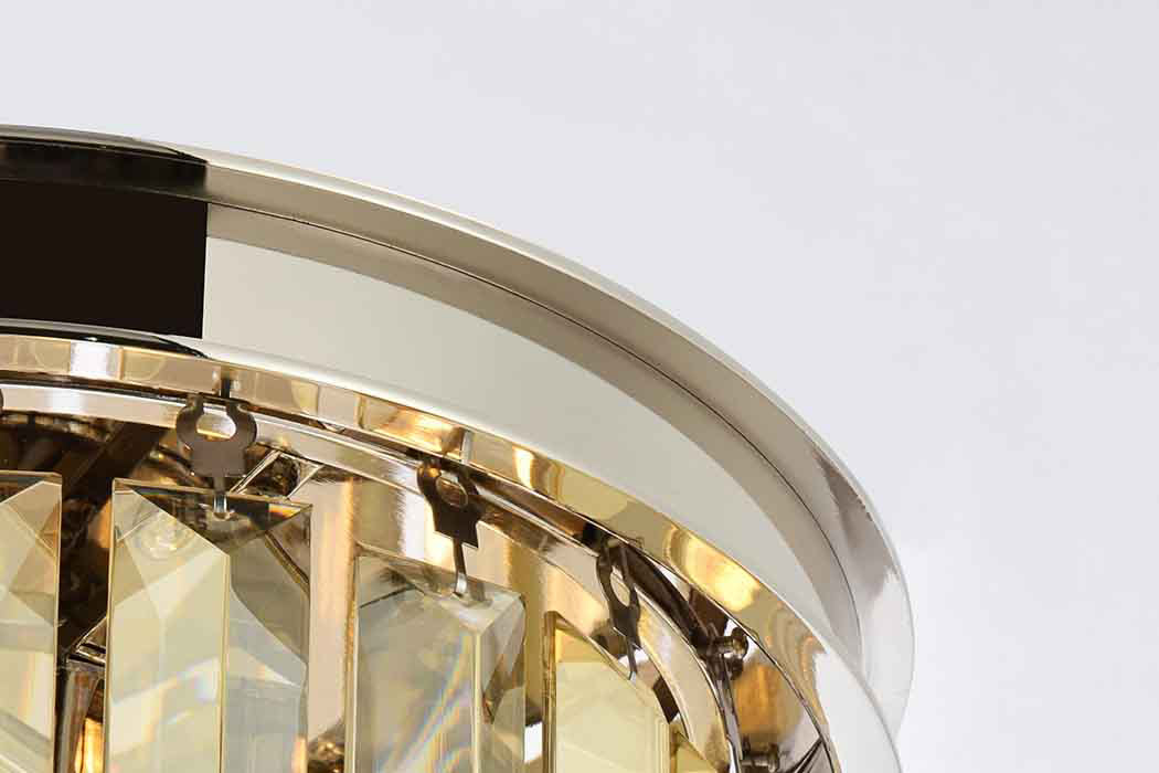 Elegant Urban Classic Pendant - Polished Nickel/Gold, L 12" (1238D12PN-GT-RC)