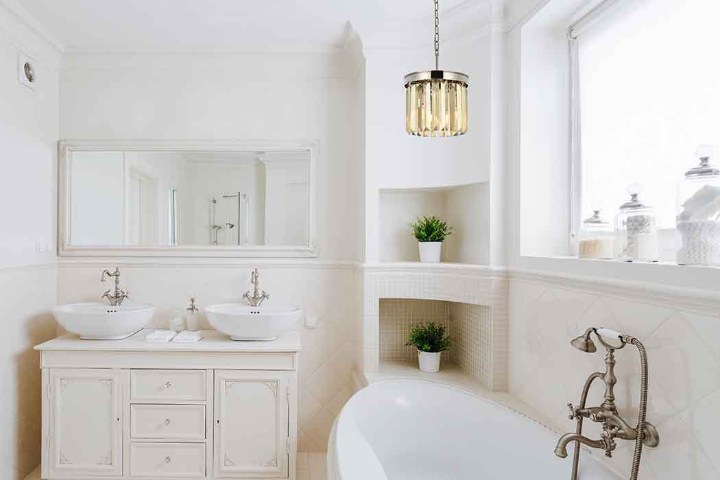 Elegant Urban Classic Pendant - Polished Nickel/Gold, L 12" (1238D12PN-GT-RC)