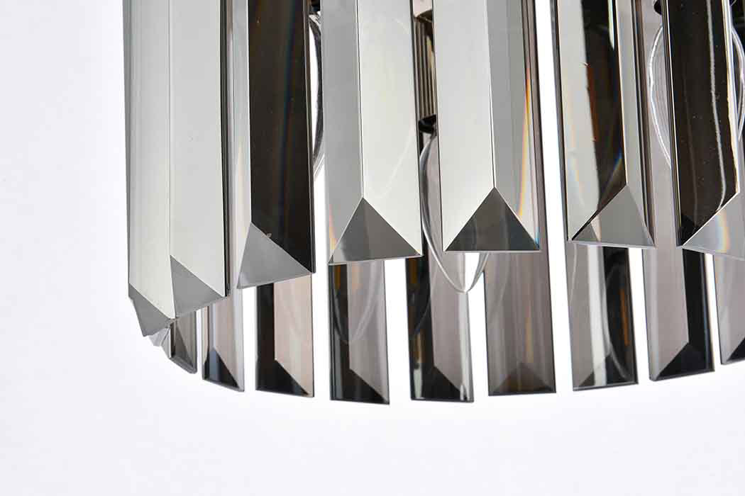Elegant Urban Classic Pendant - Polished Nickel/Silver, L 12" (1238D12PN-SS-RC)