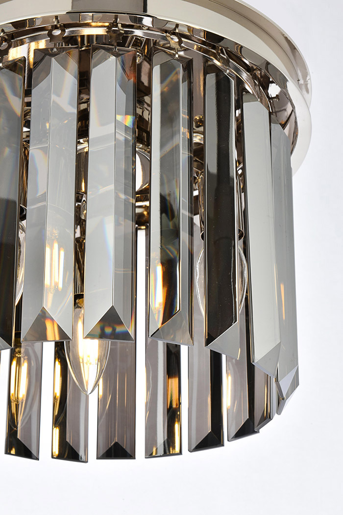 Elegant Urban Classic Pendant - Polished Nickel/Silver, L 12" (1238D12PN-SS-RC)