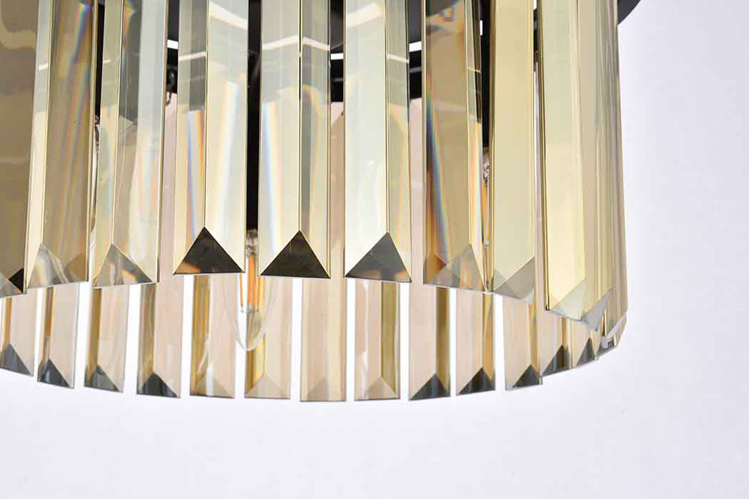 Elegant Urban Classic Pendant - Matte Black/Gold, L 16" (1238D16MB-GT-RC)