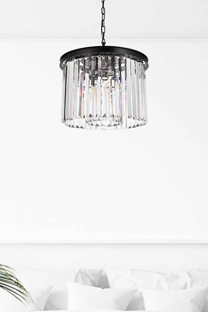 Elegant Urban Classic Pendant - Matte Black, L 20" (1238D20MB-RC)