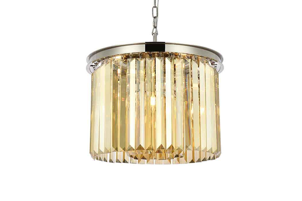 Elegant Urban Classic Pendant - Polished Nickel/Gold, L 20" (1238D20PN-GT-RC)