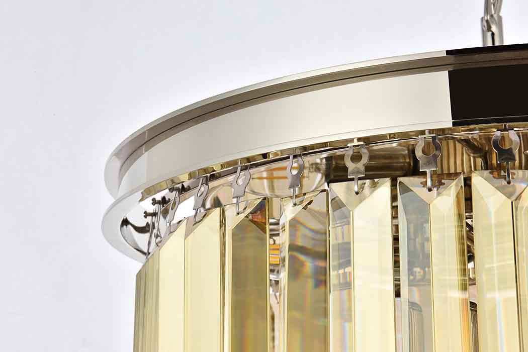Elegant Urban Classic Pendant - Polished Nickel/Gold, L 20" (1238D20PN-GT-RC)