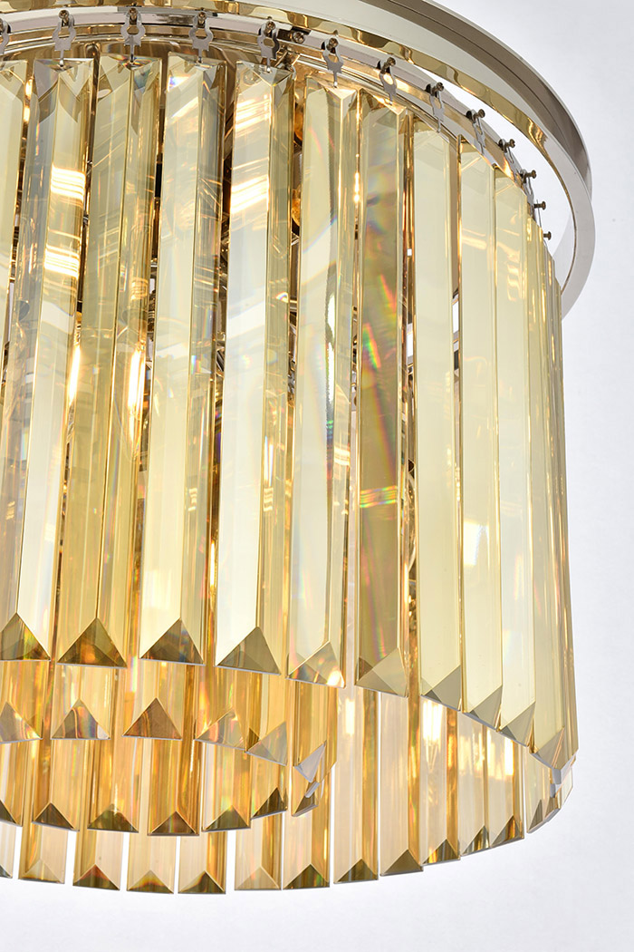 Elegant Urban Classic Pendant - Polished Nickel/Gold, L 20" (1238D20PN-GT-RC)