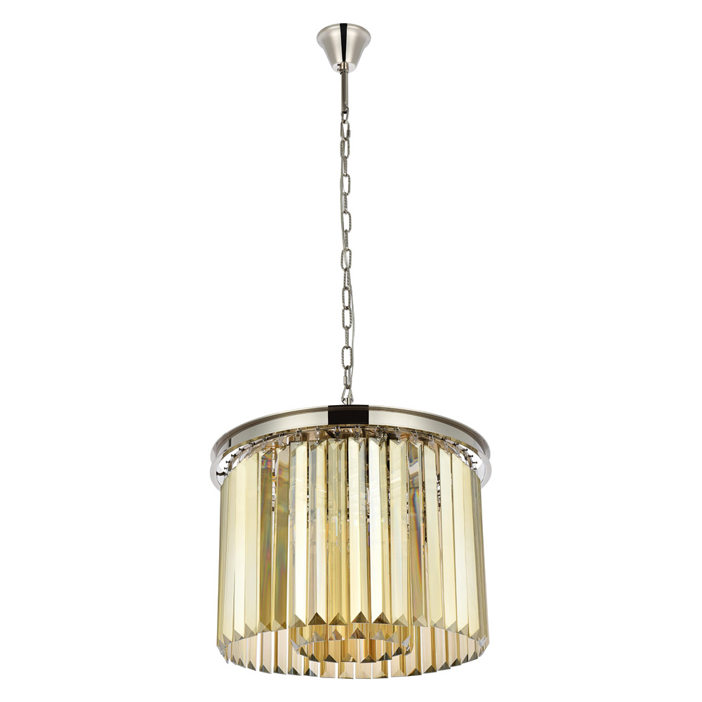 Elegant Urban Classic Pendant - Polished Nickel/Gold, L 20" (1238D20PN-GT-RC)