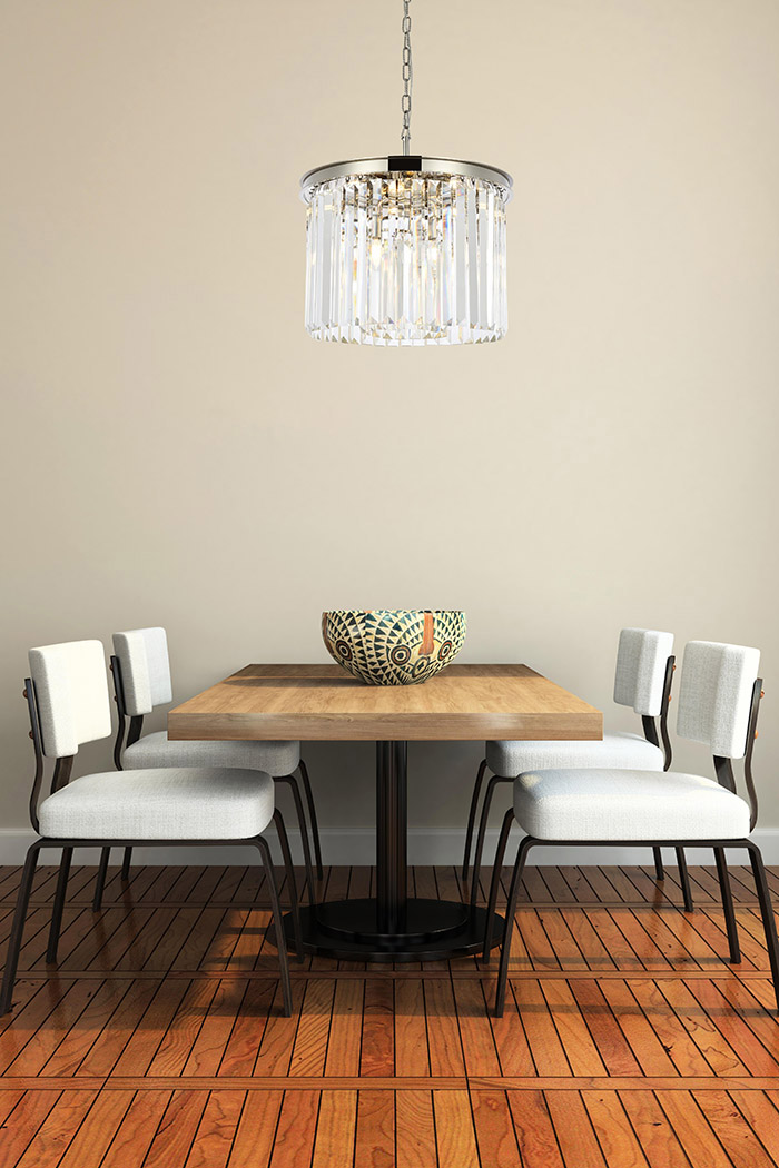 Elegant Urban Classic Pendant - Polished Nickel, L 20" (1238D20PN-RC)