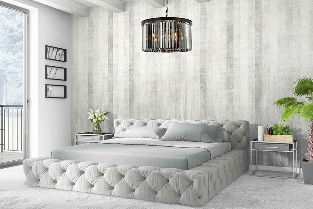 Elegant Urban Classic Pendant - Matte Black/Silver, L 26" (1238D26MB-SS-RC)