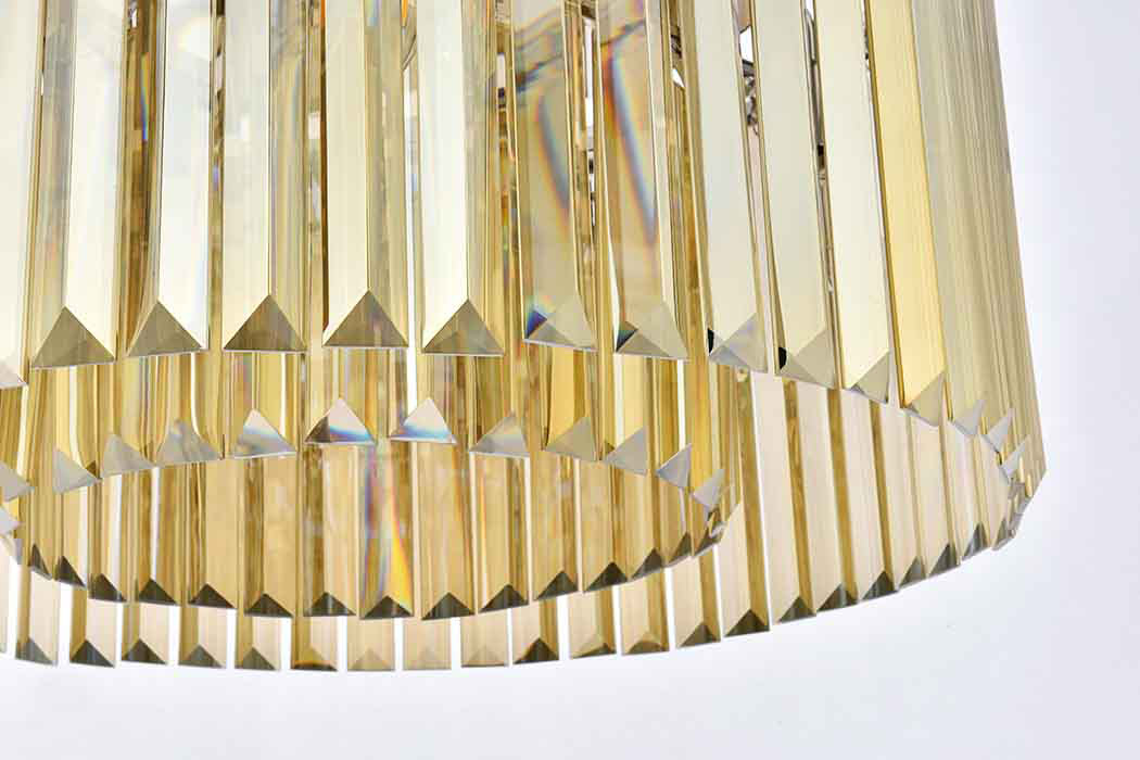 Elegant Urban Classic Pendant - Polished Nickel/Gold, L 26" (1238D26PN-GT-RC)