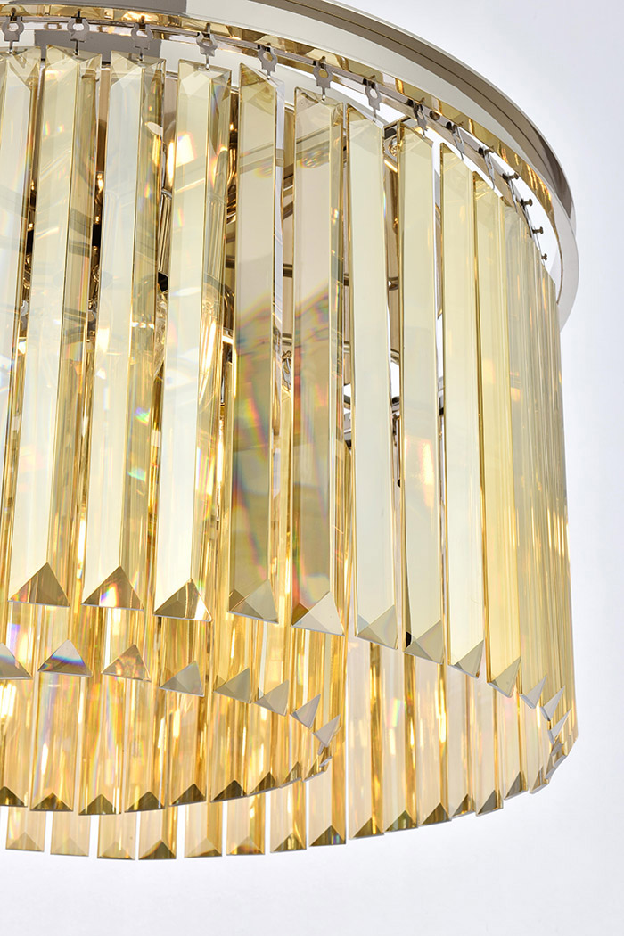 Elegant Urban Classic Pendant - Polished Nickel/Gold, L 26" (1238D26PN-GT-RC)