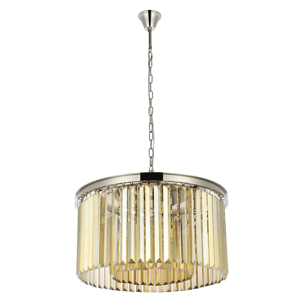 Elegant Urban Classic Pendant - Polished Nickel/Gold, L 26" (1238D26PN-GT-RC)